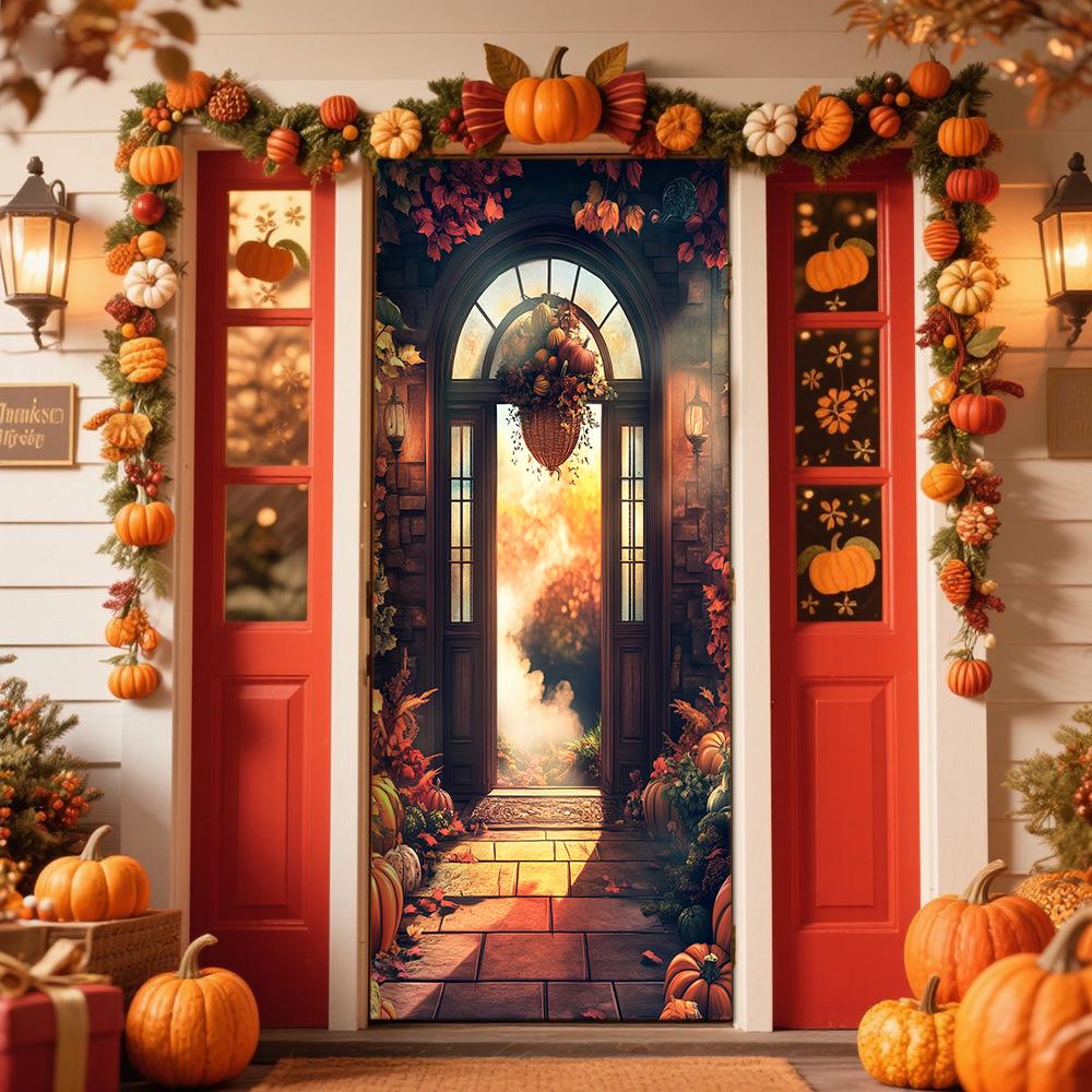Thanksgiving Door Tapestry: Festival Decoration for Room or Door