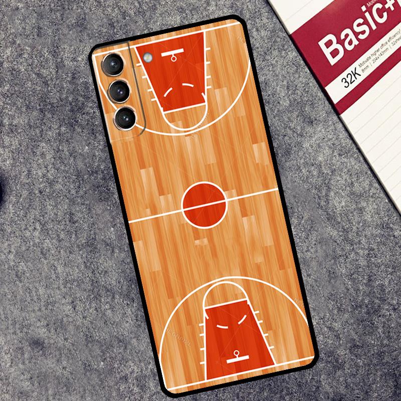 Basketball Court Diagram Case For Samsung Galaxy S25 S26 Ultra S20 S22 S23 S24 Ultra S21 Plus S10 S25 FE Cover Coque
