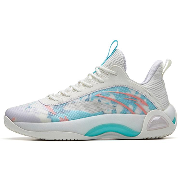 New Anta Cement Bubble 2.0 Low Top Performance Basketball Shoes Men's White Purple 112231611-2