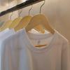 Unisex 200g Japanese Heavyweight Cotton Short-Sleeve T-Shirt - Solid White Blank for Men & Women, Trendy Brand