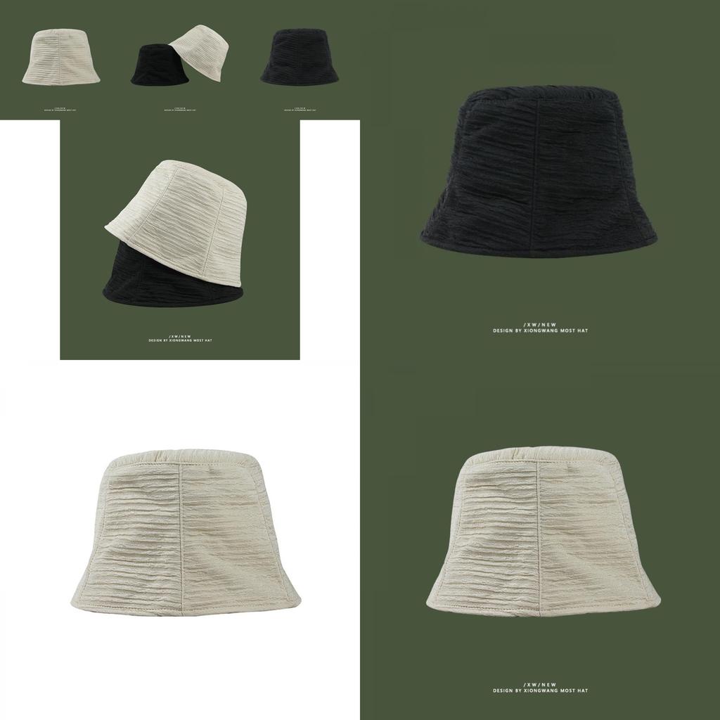 Stylish Designer Chiffon Bucket Hat For Women Breathable Sun Protection Summer Hat