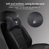 High-quality Leather Car Seat Headrest Memory Foam Comfort Pillow Auto Interior For Tesla Roadster Coil Bonina Model 3 Y 2023 S