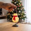 Indoor Christmas Ornaments Snowman Lantern, Decorative LED Bedside Lamp, Holiday Winter Decor Table Night Light for Home Bedroom Lantern
