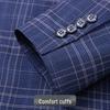 Men's Plaid Stretch Casual Suit Blazer