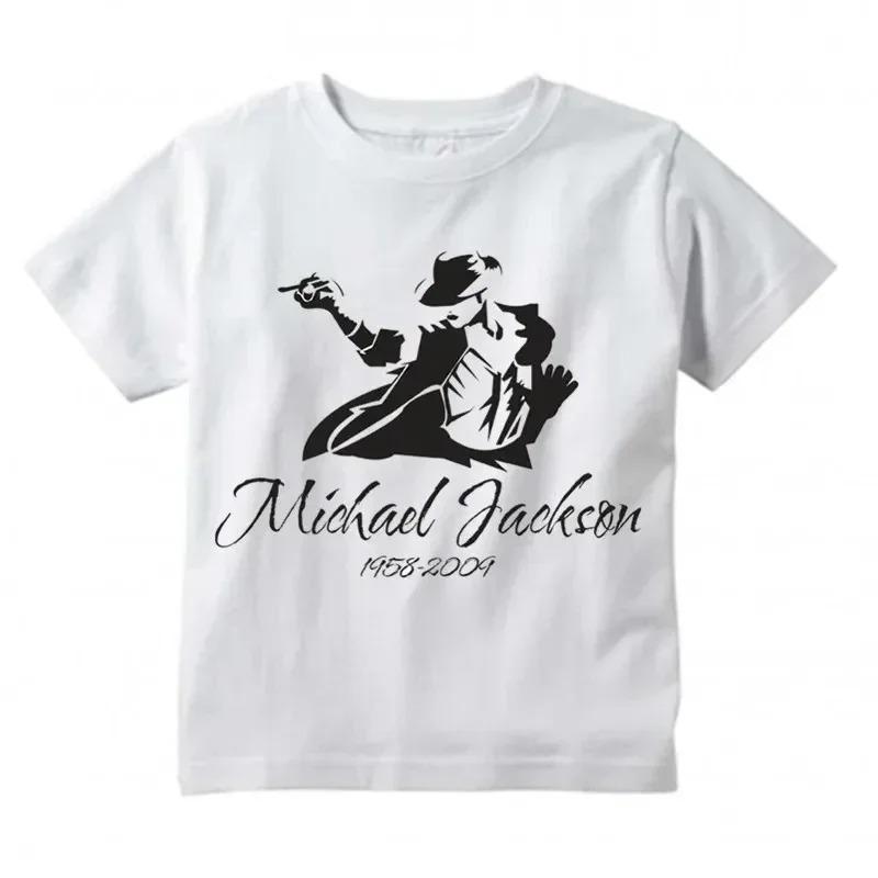 Vendita Calda T-shirt Stampata Grafica Michael Jackson Moda Rock Harajuku Casual Manica Corta Girocollo Donna Uomo Top Oversize Streetwear Estate Nuova Maglietta
