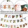 Vibrant Animal Print Birthday Party Banner For Kids Celebrations And Decorations