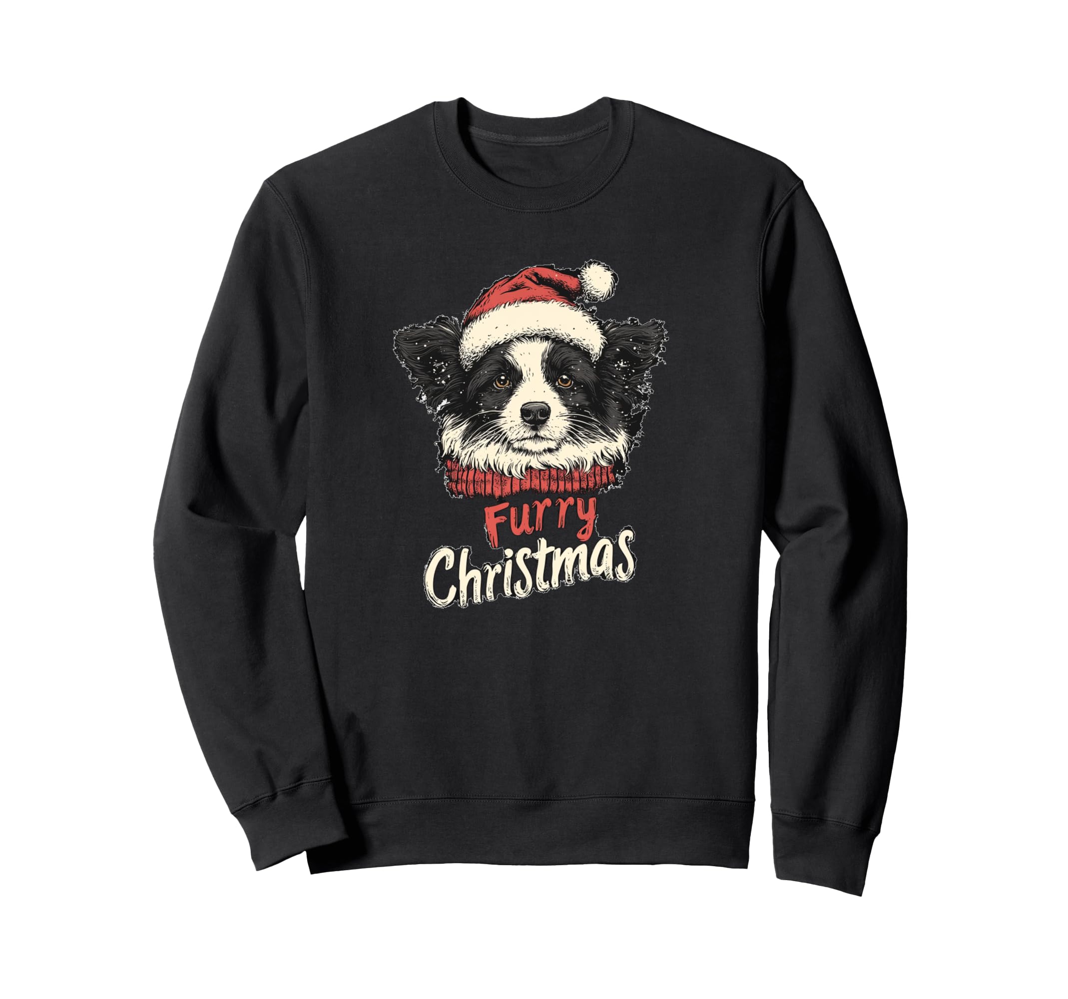 

Dog Christmas Hat Cute Dog Christmas Sweatshirt чёрный
