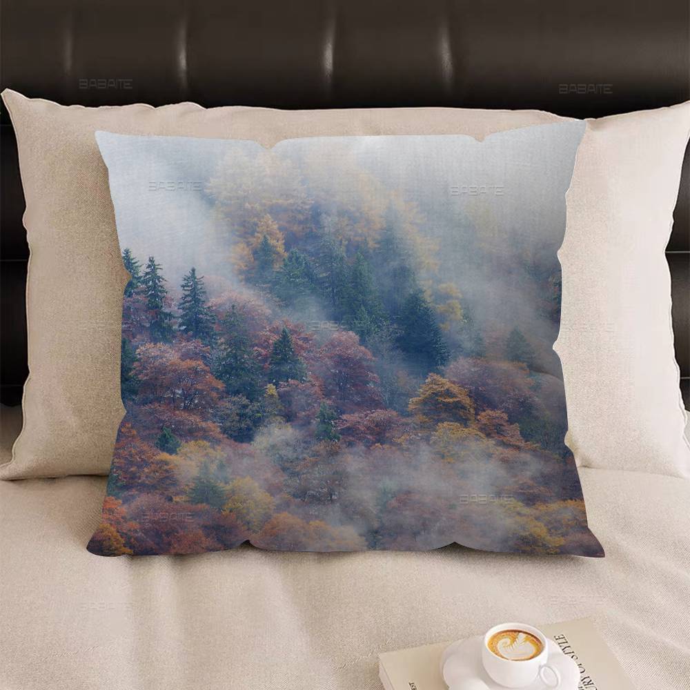 Mountain Pine Tree Forest Pillow Cover For Bedroom Room And Living Room Sofa Decorative Cushion Cover