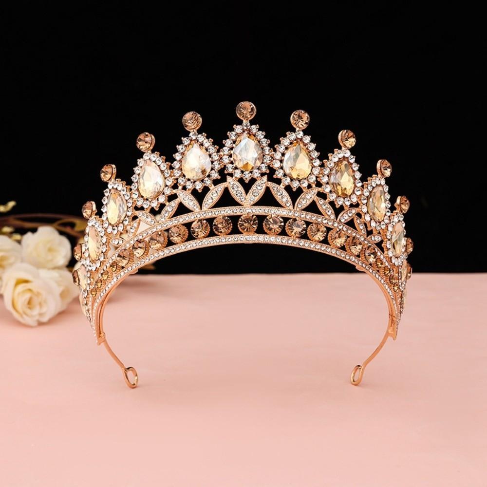 Luxury Elegant Crystal Bridal Tiara Metal Wedding Hair Tiara Princess Crown  Birthday Celebration
