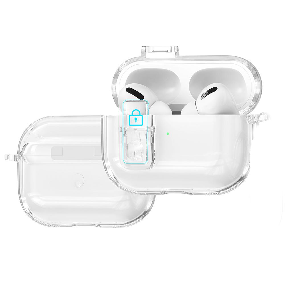 Transparent Earphone Case For AirPods Pro 3 Unique Lock-on/off Design One-touch Automatic Flip-open Lid Clear Headphone Cover