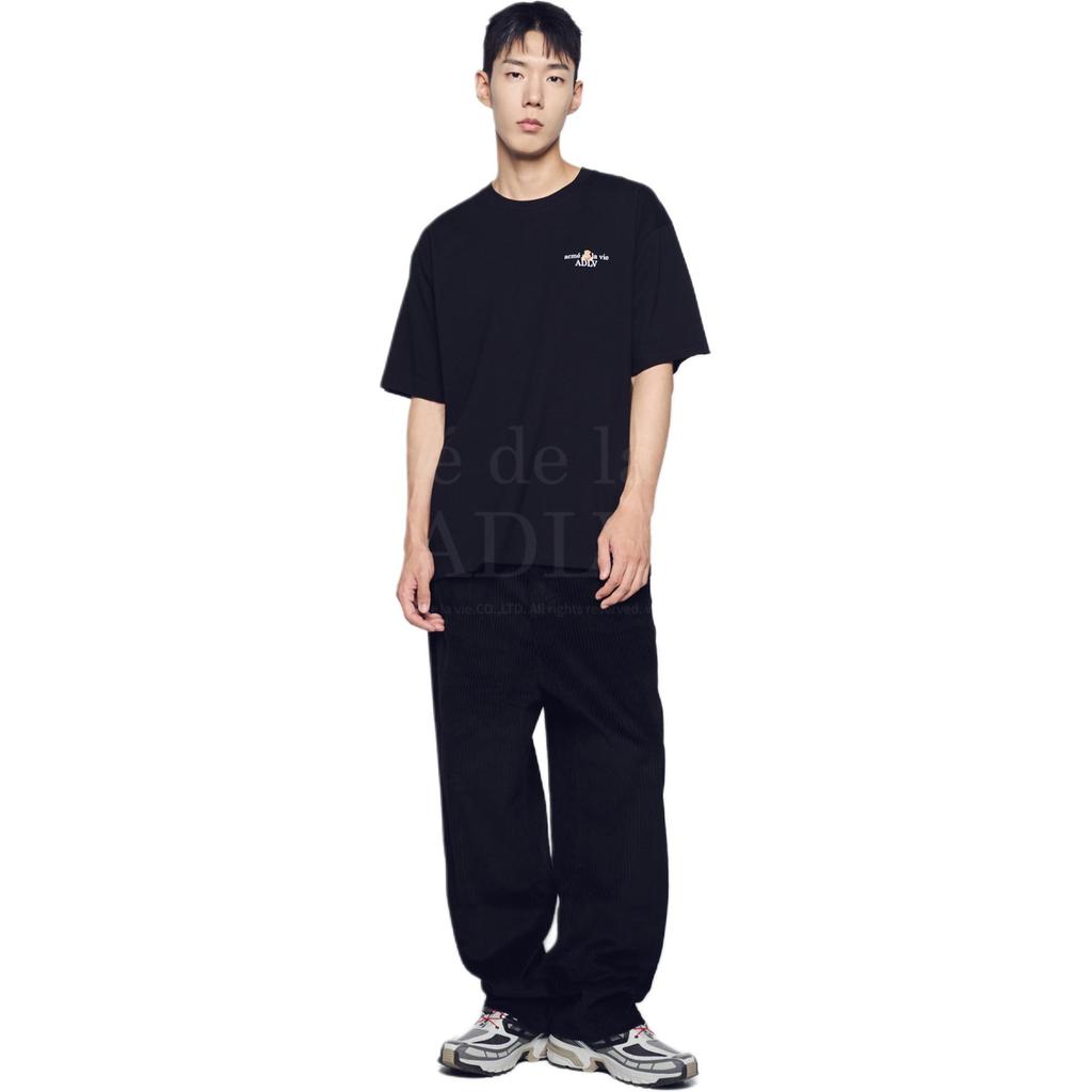 Acme De La Vie/ADLV FW24 T Shirt Unisex Black 24FW-TP-SS-LG-BLS-BLK