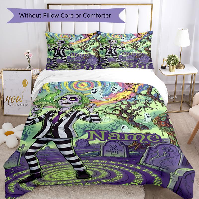 Warner Bros. Works (76) Customize Your Name Bedding Set Breathable Duvet Cover with Pillowcases Home Decoration Birthday Gift