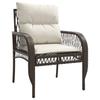 4 Piece Garden Sofa Set with Cushions Brown Poly Rattan