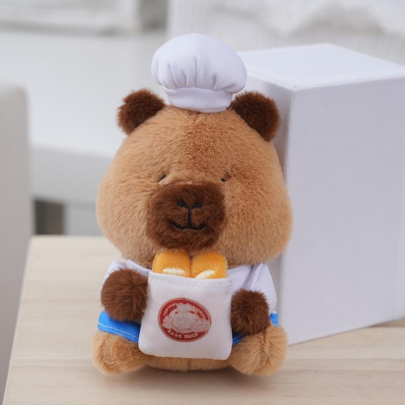 Cute Cartoon Capybara Pendant Plush Toy Doll Bag Hanging Ornament Cute Kapila Keychain Doll Ornament Car Pendant Children's Gift