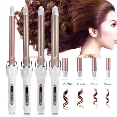 4 Sizes Lcd Tourmaline Ceramic Coating Hair Curler Roller Hair