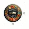 Metal Tin Sign Floral Pattern Wall Art Home Decor 20x20cm