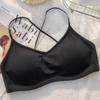 Wireless Seamless Thin Strap Back Beauty Gathering Push Up Bra For Women