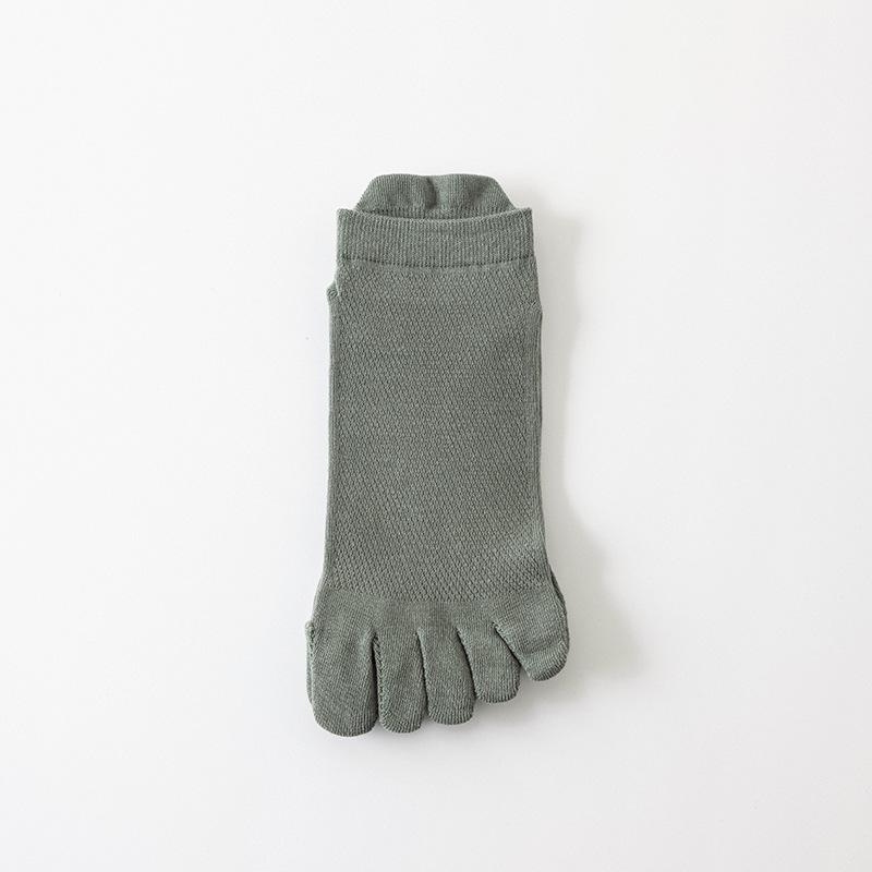 Men's Summer Thin Pure Cotton Boneless Short Socks, Sweat-absorbing Mesh Breathable, Antibacterial and Deodorizing Toe Separation Socks