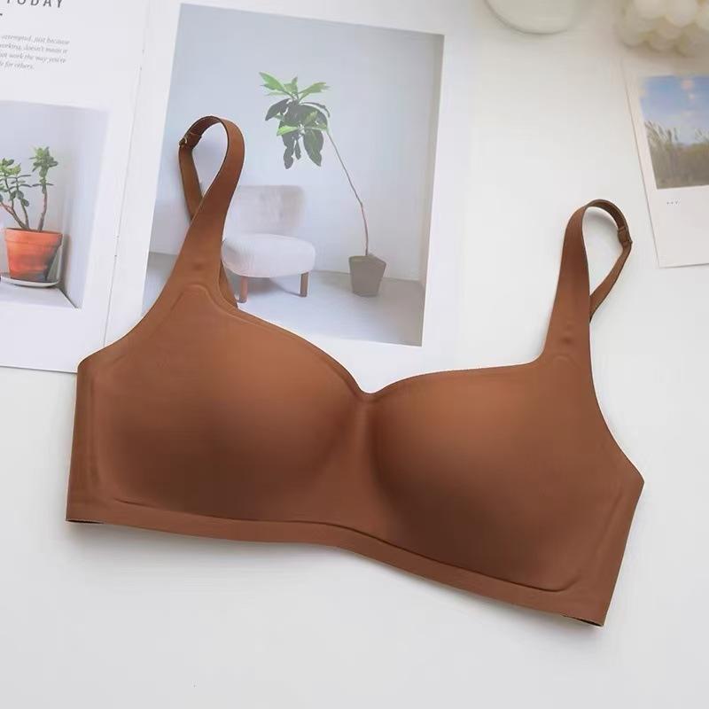 Retro Square Neck Round Chest Summer Thin Comfortable Women's Invisible Seamless Bra Cover Explosion