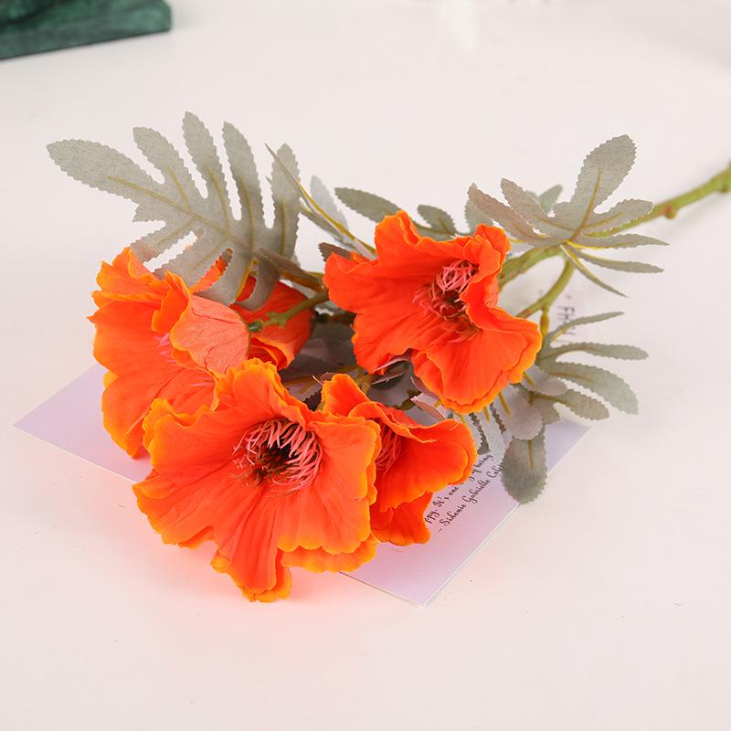 High-Realism Poppy Bouquet for Wedding & Home Decor