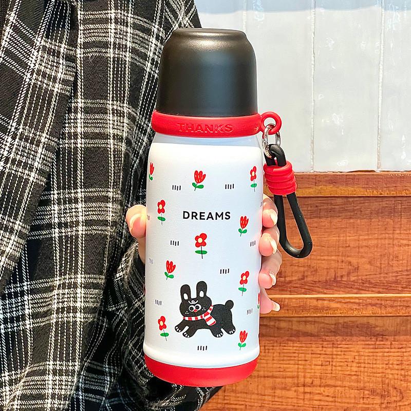 Insulated Kids Water Bottle With Straw For School And Travel Portable 316 Stainless Steel