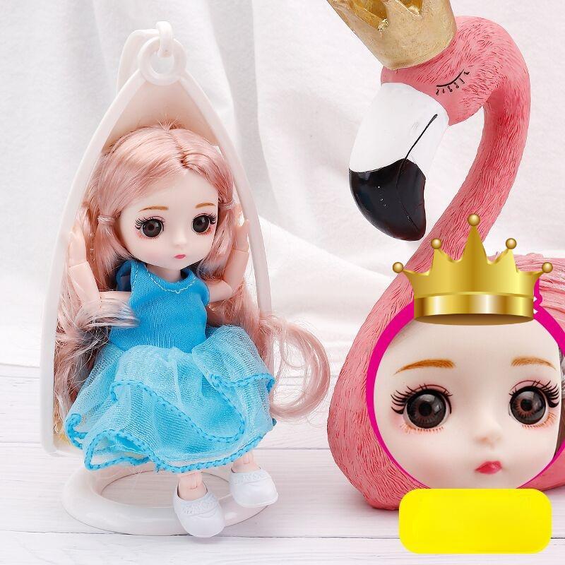 17 CM Mini Mobile 13 Bambole Snodate Ragazze Giocattolo 3D Grandi Occhi BJD Principessa Abiti Completi Collezione di Abiti Per Bambini Regalo bambola