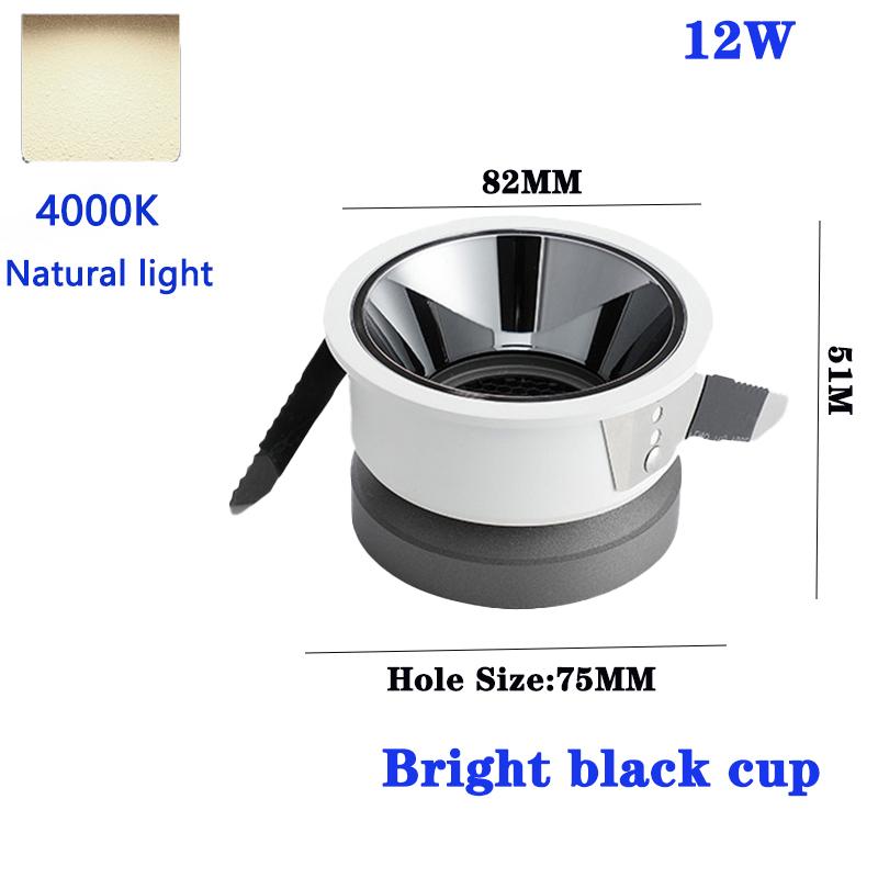 Modern LED Ceiling Spot light Downlight Indoor Lighting Recessed Round Spotlight For Commercial  Living Room Dining Bedroom COB