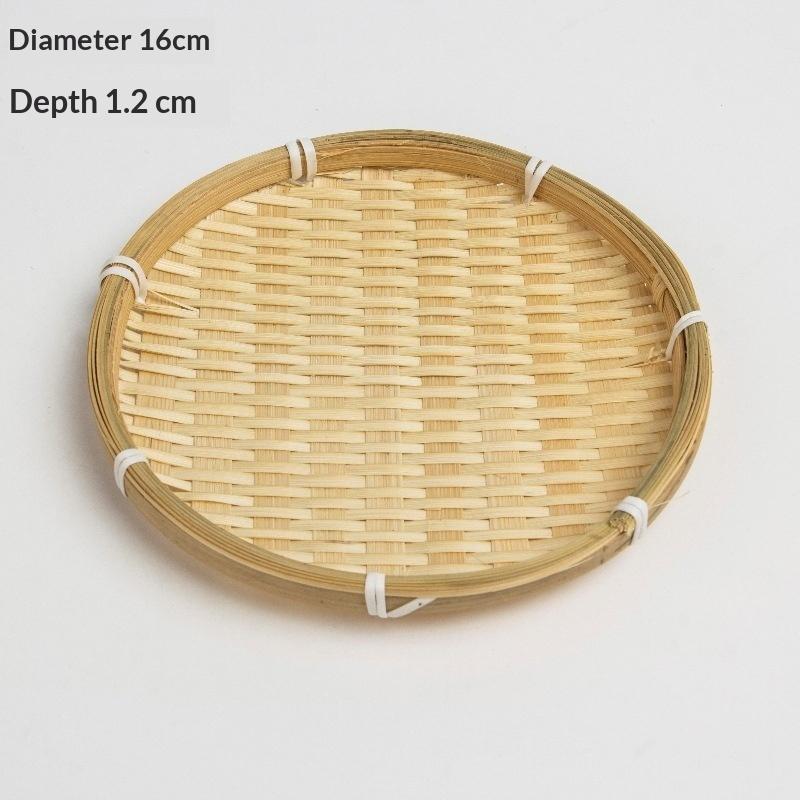 Hand-Woven Natural Bamboo Trays And Winnowing Baskets Are Suitable For Storing And Holding Food And For Home Decoration
