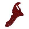 FLEOR 4-Ply Tele RI Style Guitar Pickguard, 12 Threaded Holes for Tele Thinline Guitars, Red Tortoise
