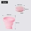 [Marna] Silicone Foldable Travel Cup (with Case) - Light Pink, Folded Size: approx. 7.4 x 7.7 x 2cm
