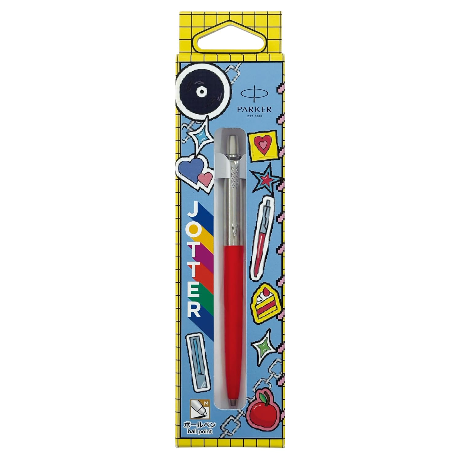 PARKER Jotter Original Ballpoint SUS Scarlet Red CT BP Medium Original Heisei Retro 2207518 Pen, HS, Nib, Oil-Based, Packaging,