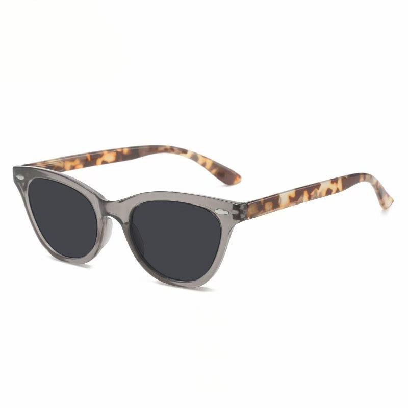 Fashion Gray Lenses Myopia Glasses for Women Trendy Casual Outdoor Sunglasses with Minus Diopters Cat Eye Anti-UV Eyewear Men