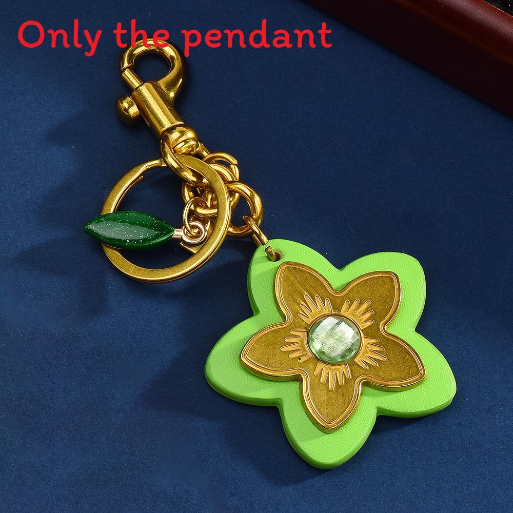 Style Flower Keychain For Handbags And Car Keys With Metal Plating For Gifts