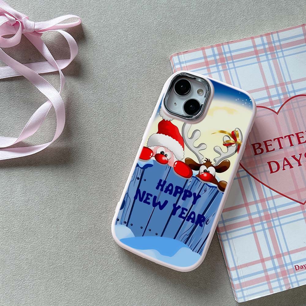 for iPhone 13 14 15 Pro Max Samsung Galaxy A14 A15 A24 Xiaomi 13T Redmi 12C Soft Chubby Phone Case A2 New year christmas design TPU Silicone cover