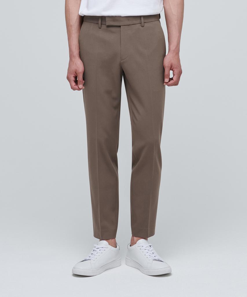 Musinsa Standard Skinny Hidden Banding Crop Slacks [Light Brown]
