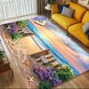 Beach Sunset Crystal Velvet Chair Mat Area Rug - Non-Slip, Floor Mat, Office Desk Chair Rugs, Bedroom Decor.Christmas Gift-1106050