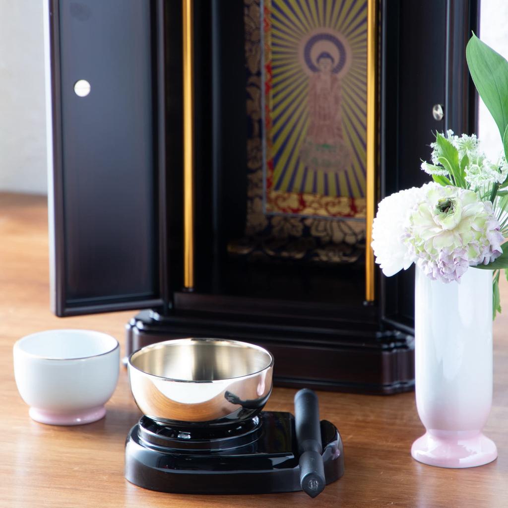 Sunmany Mini Orin Set: Authentic, Easy-to-Use 2.3-inch Rin, Made in Japan. Perfect for Buddhist Altars, Buddhist Altars, and as a Modern Buddhist Item