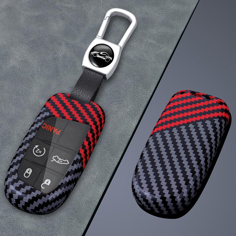5 Buttons Car Key Cover Case Protect For Jeep Grand Cherokee Compass Dodge Charger Chrysler 200 300C FIat Key Chain Auto Parts