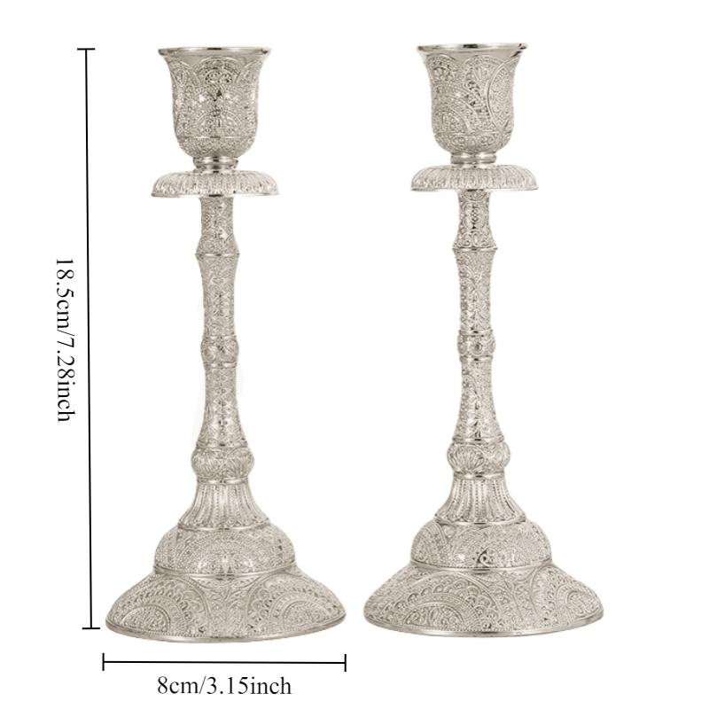 Retro Candlestick European Classical Relief Sculpture Luxury Candle Holder Home Decor Wedding Dinning Table Banquet Ornaments
