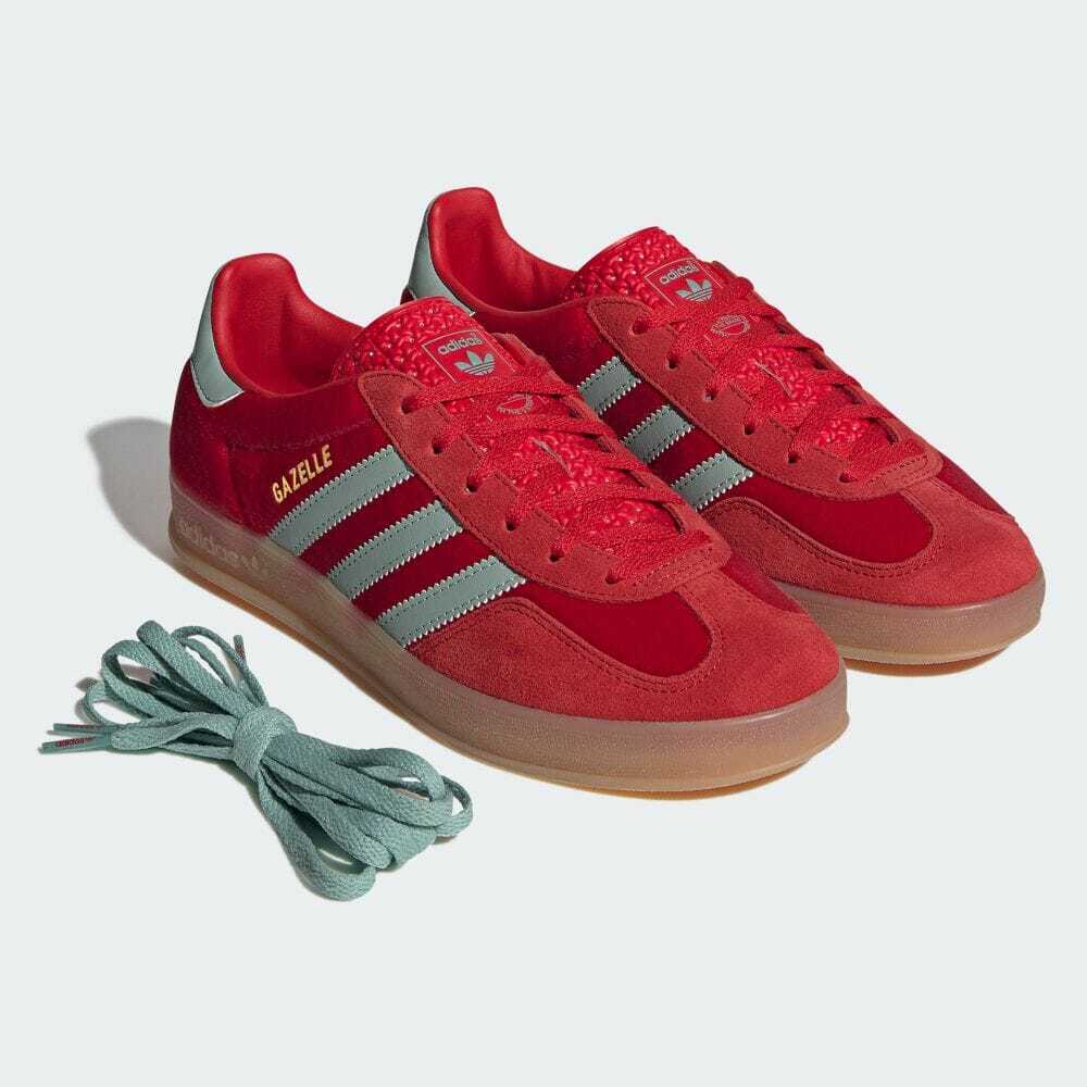 IG6786 adidas Originals Gazelle Indoor Better Scarlet Hazy Green Gum (Women s) 10W