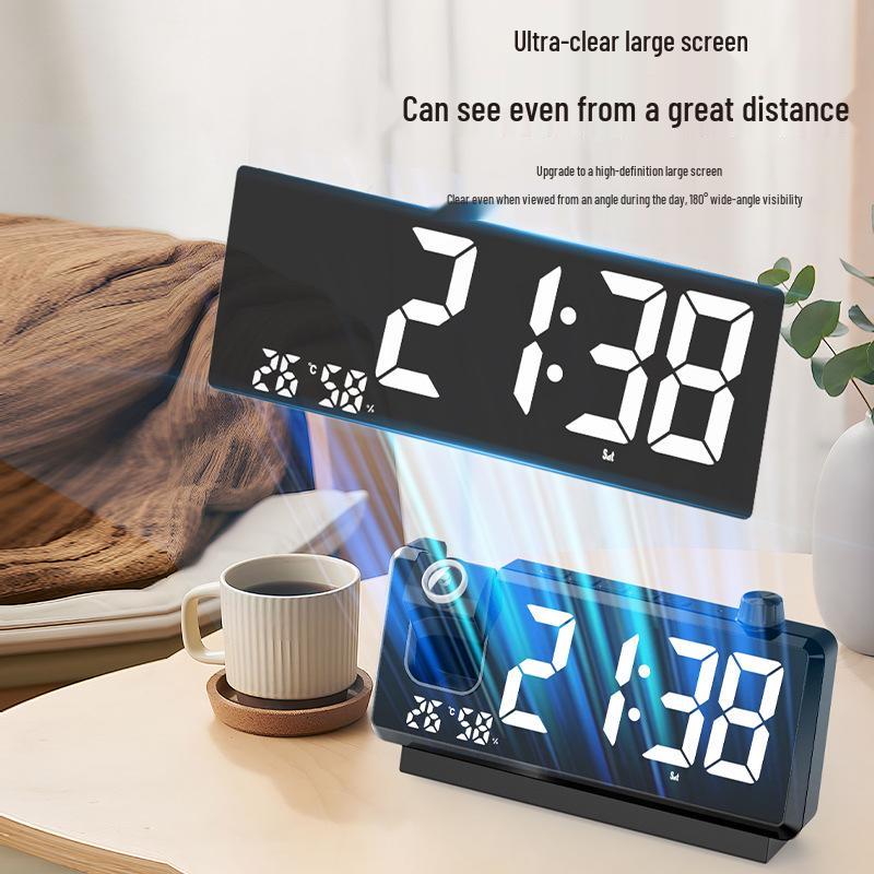 Multi-Functional LED Projection Alarm Clock with Temperature Display