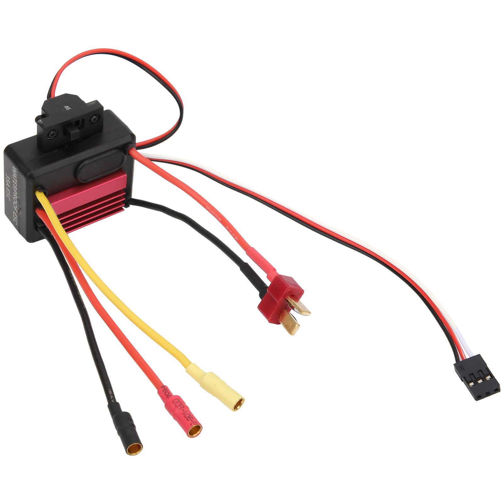 

35A Small Brushless Electronic Speed Controller ESC for 1 18 1 16 Remote Control CarRed червоний