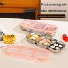304 Stainless Steel Mini Compartment Lunch Box Easy Clean Portion Control Food Box for Home Outdoor Meal Prep