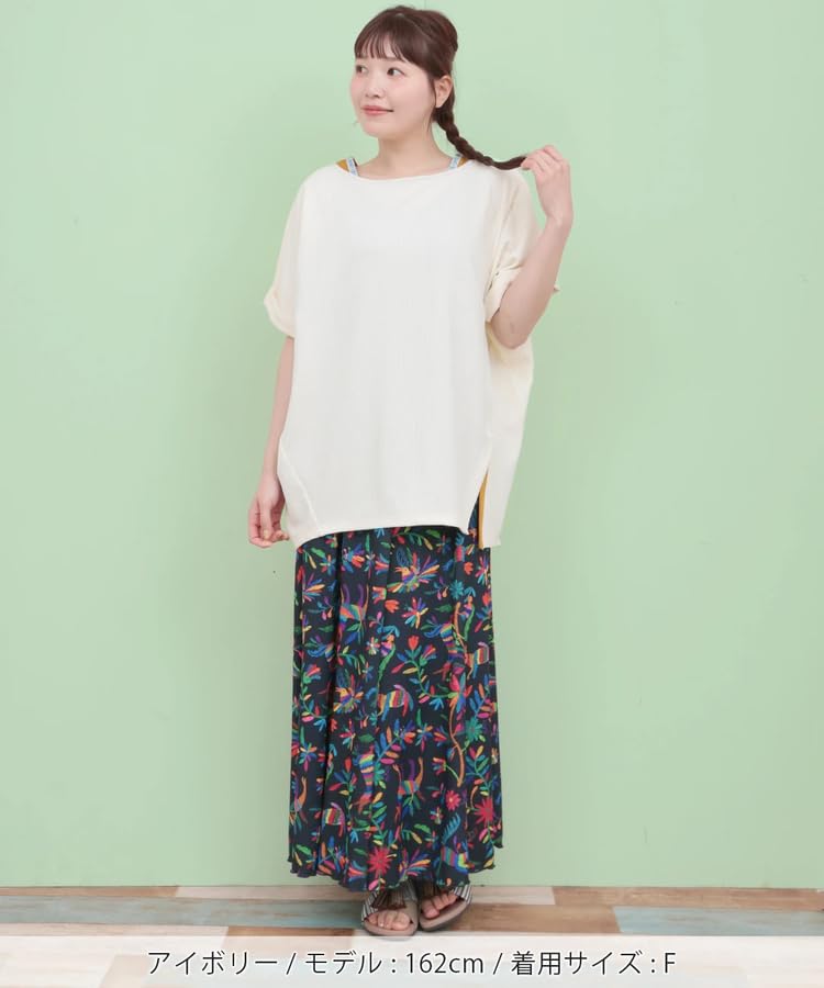 Titicaca Sakariba Shoulder Chirori Dolman Short Free OSJBC115 Pullover, Sleeve, One-Point Slit, Women's, Size, Ivory,