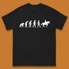 Horse Riding Evolution Equestrian Horse Racing Jockey Mens Tee Top