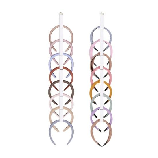 Girl Headband Holder Organizer 24-Slot Hanging Hairband Storage Rack High-Density Elastic Hair Hoop Display Stand