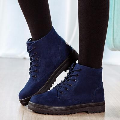 Frühling Herbst Wildleder Stiefel Weibliche Frauen Stiefel Plattform Schuhe Frauen Mode Knöchel Gummi Stiefel Lace Up 2024