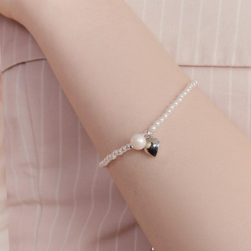 ENGBROX nest heart pearl bracelet