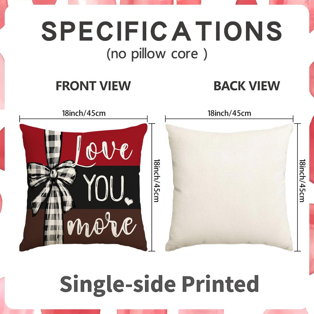 1Pc/4Pcs Valentine'S Day Pillow Cover, Suitable For Valentine'S Day, Wedding Party Decoration Cushion Cover