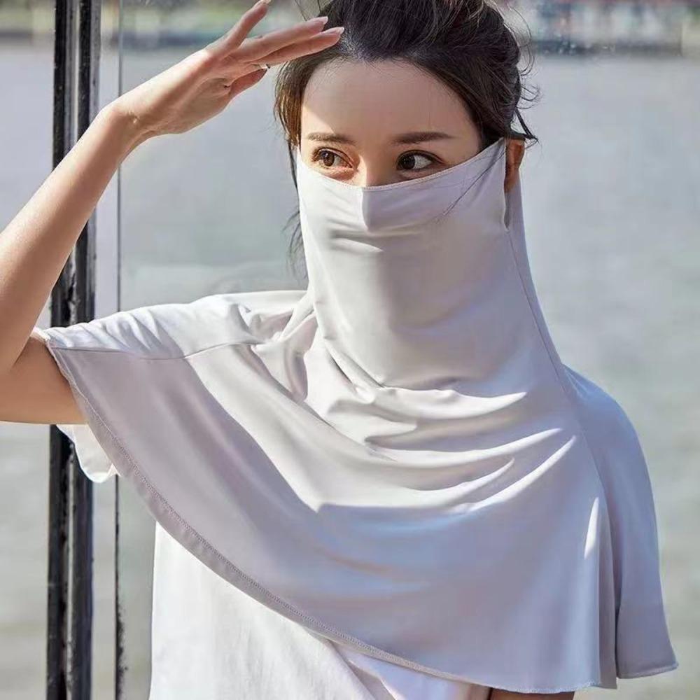 Breathable Cool Face Scarf Shawl Sunscreen Cycling Balaclava Face Mask Cover  Summer